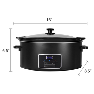 Grande <span class=keywords><strong>mijoteuse</strong></span> <span class=keywords><strong>programmable</strong></span> de 6 pintes avec réglage de chaud automatique, <span class=keywords><strong>mijoteuse</strong></span> pour les dîners de vacances en famille, soupe, 3 réglages de chaleur - Product Image 6