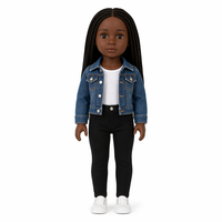 Poupée noire à la mode avec cheveux afro, design africain, mignonne, douce, éducative, poupée bébé de 18 pouces pour enfants