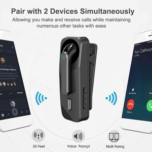 Auriculares Inalámbricos Monoaurales para Negocios, 30 Horas de Conversación, Manos Libres, con Micrófono y Cancelación de Ruido para Conductor de Camión u Oficina - Product Image 6