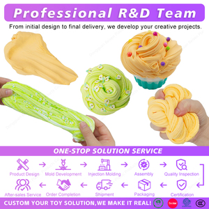 Slime en forme de crème glacée, beurre, cupcake, nourriture, avec breloques pour enfants, vente en gros - Product Image 2