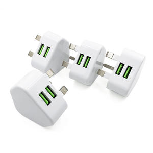 <span class=keywords><strong>Chargeur</strong></span> mural universel de voyage USB avec prise UK, adaptateur, 2 ports Usb, pour iPhone12, Samsung S9 - Product Image 3