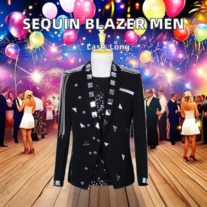 Blazer de lentejuelas plateadas para <span class=keywords><strong>hombre</strong></span>, Chaqueta de traje de marca con <span class=keywords><strong>un</strong></span> solo botón para <span class=keywords><strong>hombre</strong></span>, para fiesta, baile, escenario, disfraz, película de TV inspirada - Product Image 2