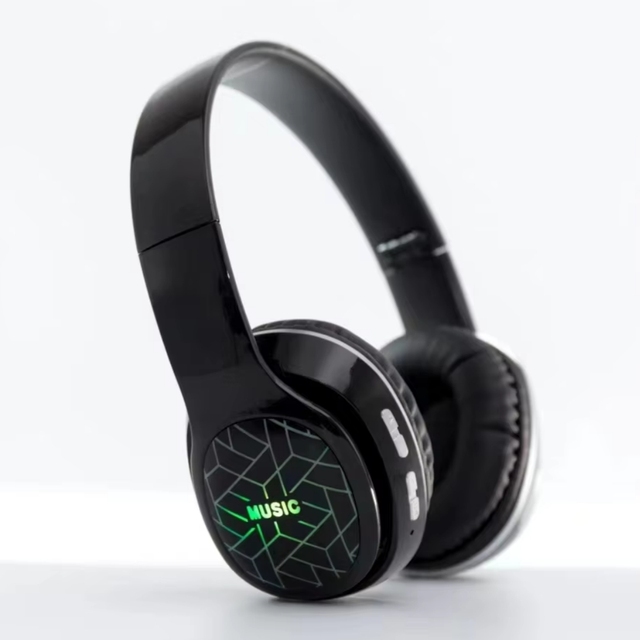 Soyto BT366 Wireless Headphones with RGB Lights Foldable Design Stereo Sound for Music Sports Gaming Movies PC Laptop
