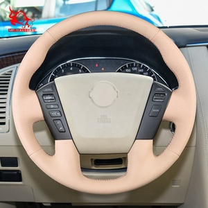 Accessoires de voiture <span class=keywords><strong>Couvre</strong></span> <span class=keywords><strong>Volant</strong></span> Intérieur Crème Sport <span class=keywords><strong>Cuir</strong></span> Produit 1 Pcs pour Nissan Patrol Frontier 2022 MR.BULLS - Product Image 5