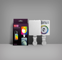 Lumière de remplissage RVB professionnelle pour diffusion en direct, 44 couleurs, 10 niveaux de luminosité, 5W, 2000mAh, mini lumière selfie alimentée par USB, CRI95+