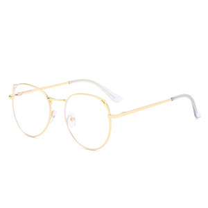 <span class=keywords><strong>Occhiali</strong></span> <span class=keywords><strong>da</strong></span> <span class=keywords><strong>Vista</strong></span> Rotondi con Orecchie <span class=keywords><strong>da</strong></span> Gatto, Montatura in Metallo con Cerniera a Molla, Protezione dalla Luce Blu per Donne - Product Image 6