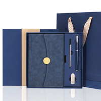 Coffret Cadeau Carnet en Cuir A5 avec Stylo Clé USB, Reliure Thermique et Reliure Cousue, Couverture Rigide