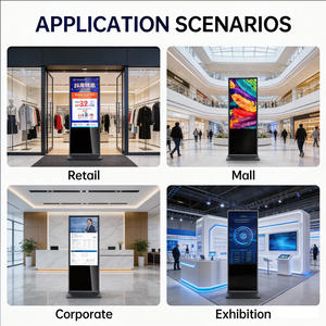 Écran LCD HD d'intérieur de 32, 55 et 65 pouces, machine publicitaire verticale sur pied, machine publicitaire tactile Android connectée au réseau, fabricants - Product Image 5