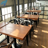 Café conteneur commercial de 20 pieds et 40 pieds, design moderne préfabriqué, portable, pour l'extérieur, idéal pour les bars et les magasins de snacks