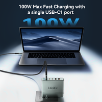 Chargeur mural GaN 160W PD 3C2A multi-ports, adaptateur de charge rapide, prise EU, distribution d'alimentation intelligente pour ordinateur portable et appareils mobiles
