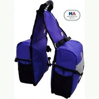 Échantillon gratuit Cashel Quality Deluxe Medium Horse Saddle Pommel Horn Bag, Pochettes rembourrées isolées, Deux poches pour bouteilles d'eau