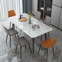 2024 table à manger de cuisine en marbre rectangulaire italienne haut de gamme moderne de haute qualité