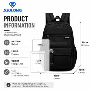 Factory Direct Stylish Student Backpack With Multi Pocket Design Large Capacity Laptop School Bag - Product Image 5