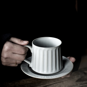 Tasses à café et soucoupes en <span class=keywords><strong>porcelaine</strong></span>, logo personnalisé, style romain rétro grande capacité 300 ml glaçure colorée en céramique - Product Image 4