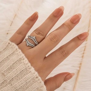 925 Silver 1.0 Carat Brilliant Cut Women's Classic Wedding Band Enhancer Engagement <b>Ring</b> White Gold Plated Moissanite Diamond - Product Image 2
