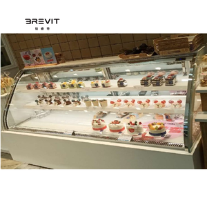 Réfrigérateur commercial BREVIT à vitrine <span class=keywords><strong>ouverte</strong></span> pour <span class=keywords><strong>boulangerie</strong></span>, réfrigérateur portable pour sandwichs avec éclairage LED et refroidissement par compresseur pour service à emporter - Product Image 4