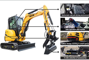 Mini Escavatore Usato Originale SDJK con Ruote da 1 Tonnellata Hyundai - Product Image 6