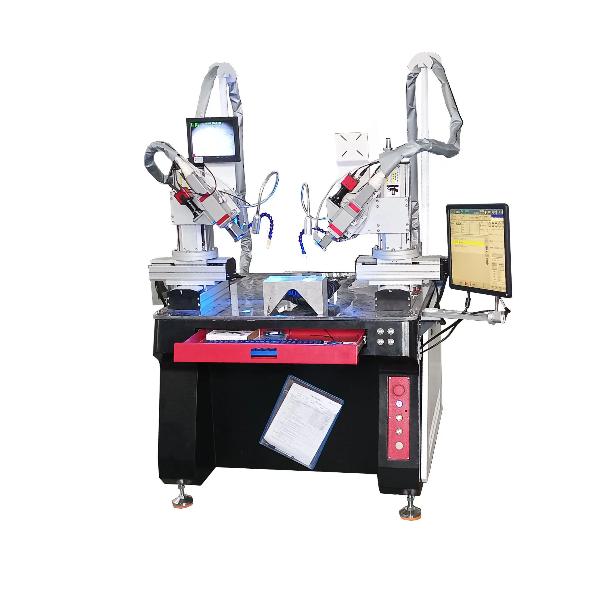 Kính Khung 4 trục CNC hàn tự động Máy hàn laser CNC Máy hàn cho kính khung thép khung