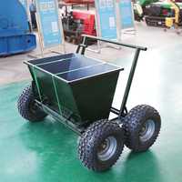 Épandeur de sable manuel pour pelouse, chariot épandeur de gazon pour l'entretien des terrains de golf et des jardins