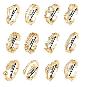 Beach Stainless Steel Toe <strong>Ring</strong> with Adjustable Tail, Heart Star and <strong>Moon</strong> Opening, a Personalized and High-end Accessory N95076 - Product Image 4
