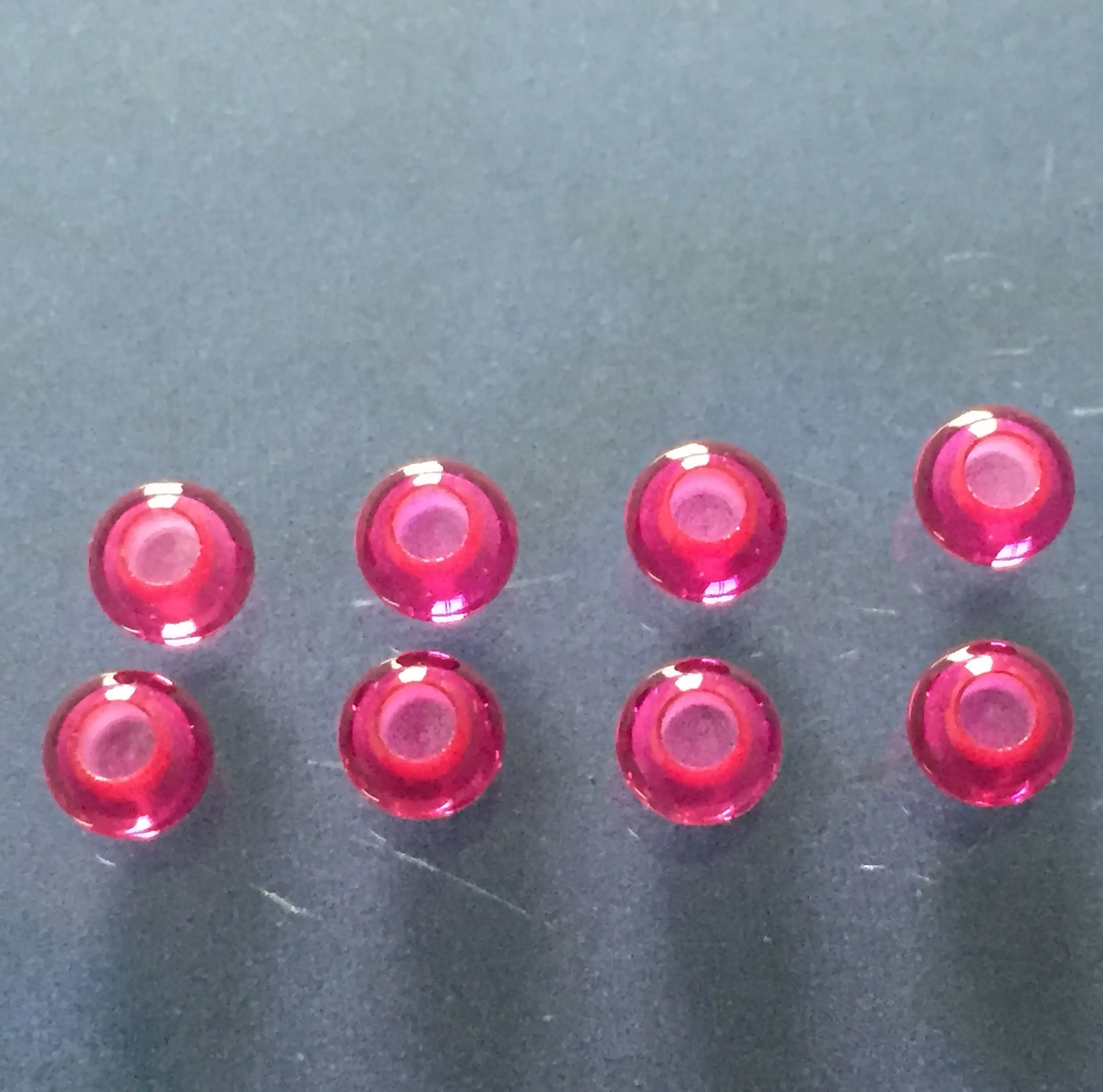 6mm 8mm 10mm 둥근 원석 구슬 5 # 빨간 합성 루비 공