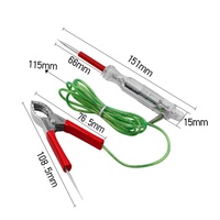 Testeur de circuit électrique automobile DC, testeur de circuit automobile avec voyant LED, testeur de fusibles avec pince crocodile et sondes
