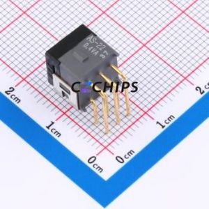 AS22AH Slide Switch Through hole Component (THT) Switch Double Pole Double Throw Rectangle Pin Header Through Hole 28V - Product Image 2