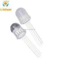 Diode LED RVB APA106 5mm/8mm super lumineuse adressable à 4 broches, boîtier traversant, lentille transparente/diffuseur, avec circuit intégré