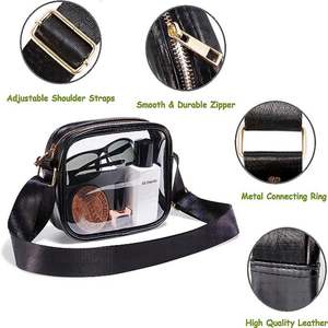 Vente en gros Sac à bandoulière transparent en PVC Messenger Fashion Waterproof Clear pour les concerts d'été Sports Beach - Product Image 2