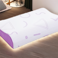 MLILY Ensemble de lit pour enfants avec oreiller en mousse à mémoire de forme réglable, respirant, doux, à motif géométrique pour garçons et filles, certifié CertiPUR-US, 12x20