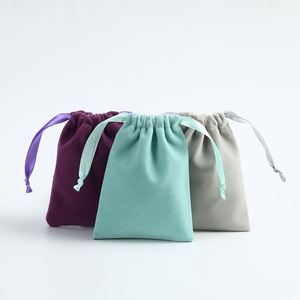 Wholesale Velvet Drawstring Pouch <b>Small</b> Necklace Jewelry Soft Christmas Suede <b>Gift</b> <b>Bags</b> Wholesale - Product Image 5