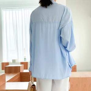 Thiết Kế Thời Trang Sexy Tulle Dài Tay Áo Top Phụ Nữ <span class=keywords><strong>S</strong></span> Áo Cho Cô Gái Áo <span class=keywords><strong>S</strong></span>ơ Mi Quần Áo <span class=keywords><strong>S</strong></span>ố Lượng Giản Dị - Product Image 4