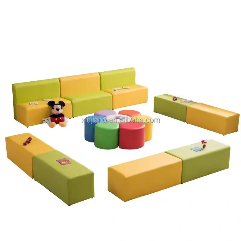 Colorful Style Living Room Couch Children Room Furniture Kids Sofa Chair School Family Assemble Flower Duck Shape