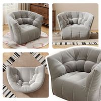 Wohnzimmer Runder Akzent-Sofa-Sessel Moderner Einzelsofa-Sessel für Schlafzimmer und Wohnzimmer