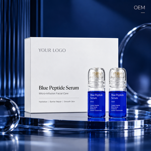Suero Facial de Péptidos Azules de Marca Privada 10ml, Esencia Hidratante con Hialuronato de Sodio, Fabricante de Productos para el Cuidado de la Piel OEM ODM - Product Image 1