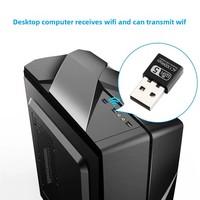 Carte réseau sans fil OEM Mini WiFi 5 1300Mbps double bande Mini AC1300 USB WiFi Adaptateur RTL8812BU double bande pour PC portable