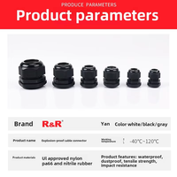 Connecteur de câble en nylon antidéflagrant ATEX IP68 pour applications haute/basse tension, diamètre de câble 4-6,5 mm, presse-étoupes sécurisés