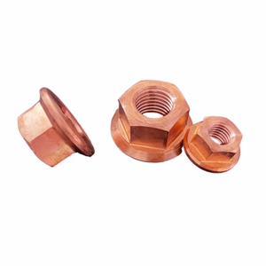 Chất lượng cao đồng mặt bích Hex Nut với máy giặt đồng Hex mặt bích Nut cho chống ăn mòn đồng <span class=keywords><strong>Nuts</strong></span> - Product Image 2
