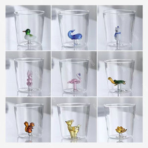 3D Cartoon Design Handleless High Borosilicate <strong>Glass</strong> <strong>Cup</strong> Cute Simple Household Single Layer Juice/Cold Drink Tea <strong>Cups</strong> &amp; Saucers - Product Image 3