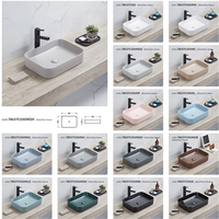 Cupc coloré mat ne se décolore jamais design Céramique Design élégant Hotel Comptoir Lavabo Couleur mate Bassin d'art