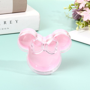 Boîte de rangement en plastique créative en forme de tête de <span class=keywords><strong>Mickey</strong></span> Mouse, boîte à bonbons transparente à la mode, <span class=keywords><strong>coffre</strong></span> à jouets décoratif, organisateur - Product Image 2