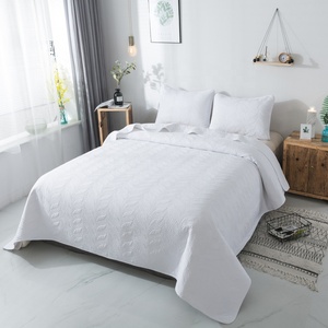 Colcha de algodón blanca para Hotel, colchas bordadas, fabricante - Product Image 2