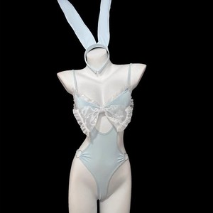 Lindo Body de Conejita con Encaje Rosa, Elástico y Sexy, Disfraz de Juego de Roles para Mujer 066 - Product Image 5