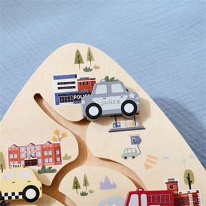 Giocattoli in Legno con Scivolo per Auto, Gioco Cognitivo per Auto, Giocattoli Montessori per Bambini, Giocattoli Educativi Prescolari per Neonati e Bambini Piccoli - Product Image 3