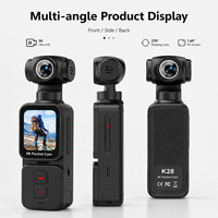 Caméra d'action K28 5K Ultra HD avec objectif rotatif, écran tactile IPS de 1,69 pouce, WiFi, mini caméra sport DV, vidéo, vlog, carte TF