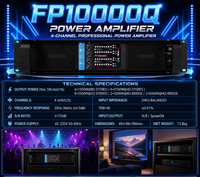 Sıcak Fırsat Stokta FP10000Q Profesyonel 4 Kanal 5000 Watt Dj Amfi Stereo Ses Güç Amfisi güç amfisi
