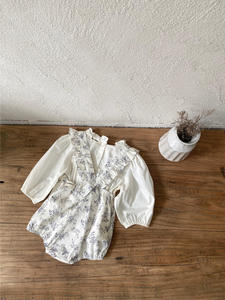 Tutina Estiva per Neonata <span class=keywords><strong>Senza</strong></span> <span class=keywords><strong>Maniche</strong></span> con Stampa Floreale 100% Cotone Abbigliamento per Bambina - Product Image 6