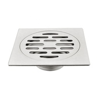 Drain de sol carré en acier inoxydable pour garage robuste pour salle de bain et balcon