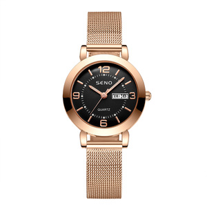 Montre sport et loisirs pour femme, dernier design minimaliste tendance, bracelet en acier inoxydable, étanche 3ATM, mouvement à quartz. - Product Image 4