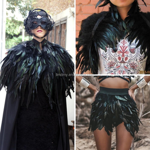 <span class=keywords><strong>Frange</strong></span> de plumes durable pour accessoire de costume, spectacle burlesque et décoration de masque DIY - Product Image 4